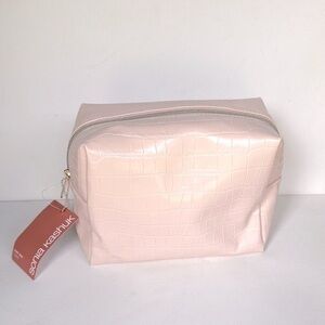 Sonia Kashuk Blush Croc-Texture Cosmetic Case NWT